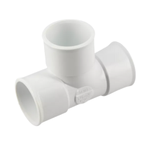 Raccord Té Pied de Biche PVC F-F 87°30 Nicoll TF188BL Blanc, ⌀32mm