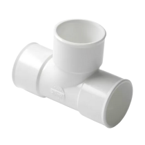 Raccord Té Pied de Biche PVC F-F 87°30 Nicoll TH188BL Blanc, ⌀40mm
