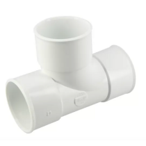 Raccord Té Pied de Biche PVC F-F 87°30 Nicoll TJ188BL Blanc, ⌀50mm