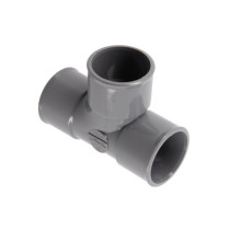 Raccord PVC TE Pied de Biche Simple FF 87'30° DN40 Nicoll TH188 par 10