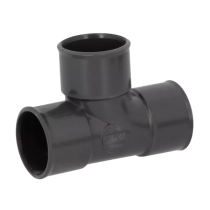 Raccord Té Pied de Biche PVC NF F-F 87°30 Nicoll Hometech Anthra ⌀32mm