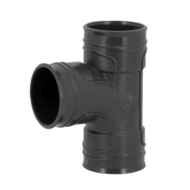 Raccord Té Pied de Biche PVC NF F-F 87°30 Nicoll Hometech Anthra ⌀40mm