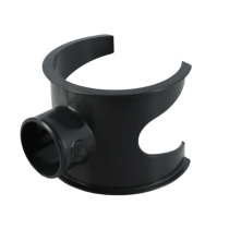 Selle 90° PVC à Coller NF M-F Nicoll Hometech® Anthracite, ⌀100/40mm