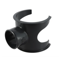 Selle 90° PVC à Coller NF M-F Nicoll Hometech® Anthracite, ⌀100/50mm