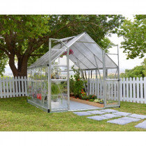 Serre de Jardin Polycarbonate Aluminium Canopia Balance 5,2m² Argent