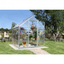 Serre de Jardin Polycarbonate Aluminium Canopia Harmony 3,3 m² Argent