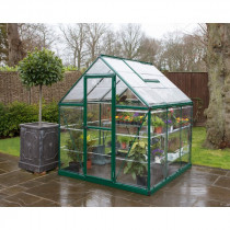 Serre de Jardin Polycarbonate Aluminium Canopia Harmony 3,3 m² Vert