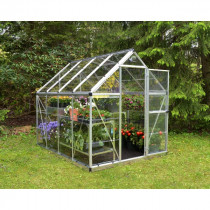 Serre de Jardin Polycarbonate Aluminium Canopia Harmony 4,4 m² Argent