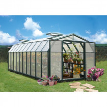 Serre de Jardin Polycarbonate PVC Canopia Hobby 14,4 m² Vert Grange