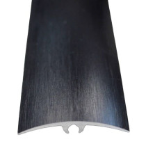 Seuil de Porte Réglable en Aluminium Noir Brossé 30 mm x 1 m
