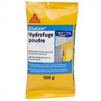 Hydrofuge en Poudre pour Béton et Mortier Sikacem, 100g