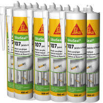 Mastic Acrylique SIKASEAL 107 Joint et Fissure Blanc, carton 12 x 300ml