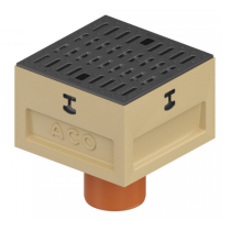 Siphon de Sol B125 ACO Europoint Grille Plastique 25 x 25, H 210 mm