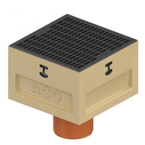Siphon de Sol B125 ACO Europoint Grille PP Caillebotis 25x25, H210mm