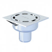 Siphon de Douche ACO Showerdrain Eko 100x100 Inox Brillant V GE15MM DN40