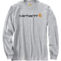 T-Shirt Carhartt Core Logo L/S 104107 Heather Grey