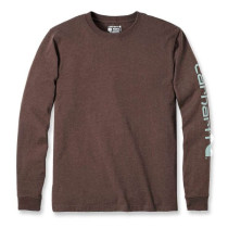T-Shirt Carhartt Sleeve Logo L/S EK231 Mocha Heather