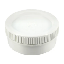 Tampon de Visite PVC NF M-F avec Bouchon Nicoll FTB Blanc, ⌀100mm