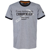 Tee-shirt Bosseur Charpentier Gris-chiné