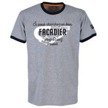 Tee-Shirt Bosseur Facadier Gris Chiné