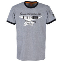 Tee-shirt Bosseur Forgeron Gris-chiné