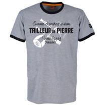 Tee-shirt Bosseur Tailleur de Pierre Gris-chiné