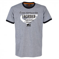Tee-Shirt Bosseur Facadier Gris Chiné