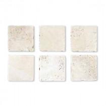 Carreau Carrelage Ivoire Travertin Naturel TR13, 9,8 x 9,8 x 1 cm