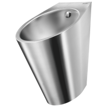 Urinoir suspendu Inox 304 Delabie Fino Satiné 135710 Alim encastrée