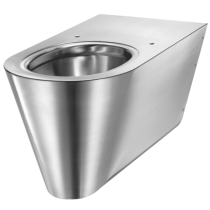 WC suspendu PMR Inox 304 Delabie 700 S Poli satiné 110711
