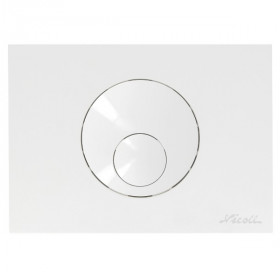 Plaque de Commande Happy Support Nicoll Boutons Ronds Blanc