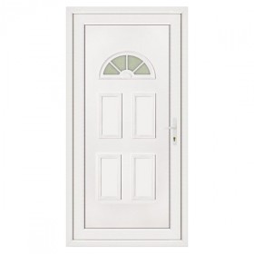 Porte d'entrée en PVC LEA lune gauche, 215 x 90 cm