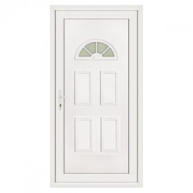 Porte d'entrée en PVC LEA lune droite, 215 x 90 cm
