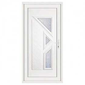 Porte d'entrée pvc LISA 3 carreaux poussant gauche, 215 x 80 cm