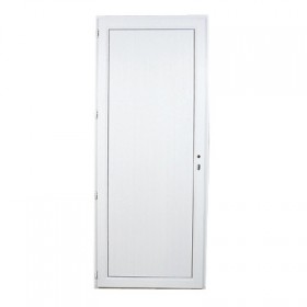 Porte de service en PVC panneau plein droite, 205 x 90 cm