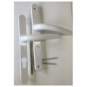 Poignée alu blanche pour porte de service PVC