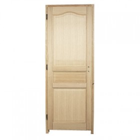 Bloc porte bois exotique 3 panneaux 204x63 cm, droite chapeau gendarme