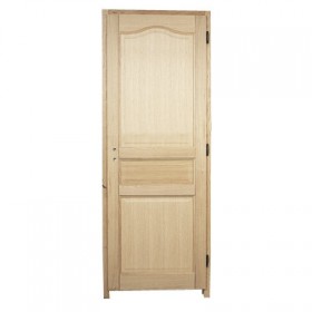 Bloc porte bois exotique 3 panneaux 204x63 cm, gauche chapeau gendarme