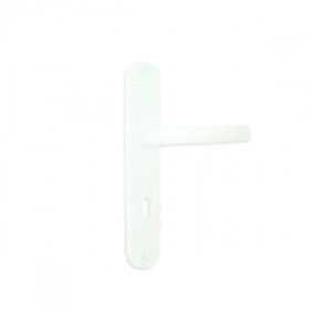 Poignée pour portes fenêtres PVC avec volet intégré, coloris blanc