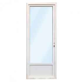 Porte Fenêtre PVC 1 Vantail 215 x 80 cm Blanc, Tirant Droit