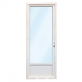 Porte Fenêtre PVC 1 Vantail 215 x 90 cm Blanc, Tirant Droit