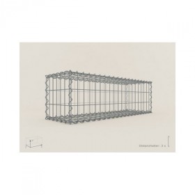 Gabion Rectangulaire 100x30x30 - fil 4 mm - maille 5x5 cm