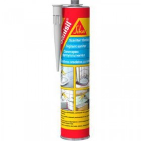 Mastic Silicone SIKA SANISIL Translucide anti-moisissures cartouche 300ml