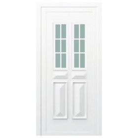 Porte d'entrée PVC Orne blanche, 215x90cm, poussant droit