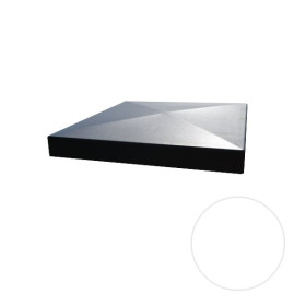 Chapeau de Pilier Alu Finibeau 2 Pentes 35x35cm Blanc Lisse