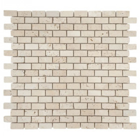 Mosaïque Ivoire Travertin Naturel 3080, Plaque 30,5 x 30,5 x 1 cm