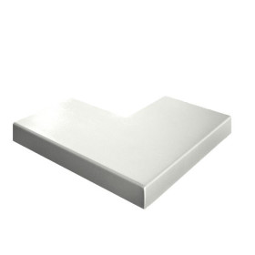 Angle 90° Couvertine Alu Finibeau Plat 50x50x27cm Blanc Lisse