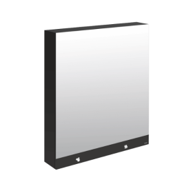 Armoire Miroir Delabie 3en1 Savon, Air L800 mm Noir Mat 510208