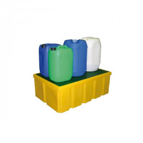 Bac de Rétention 200l Jaune Caillebotis Plastique Engels LB PFCP200