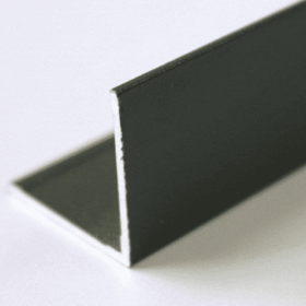 Baguette d'angle Alu pour Carrelage 20 x 20mm x 2,50m, Noir Mat